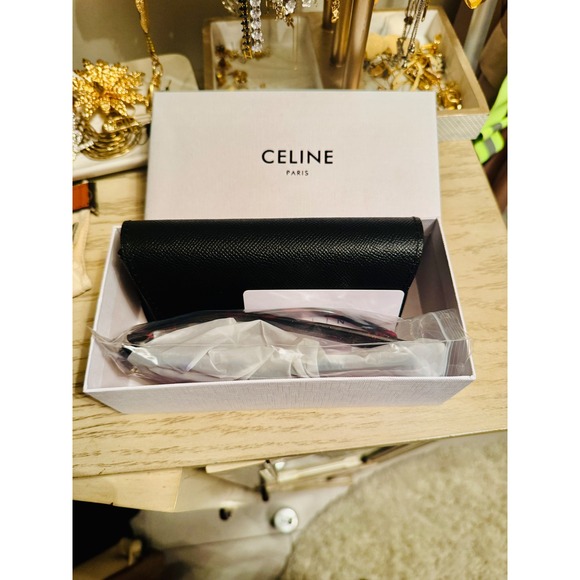 Celine Tortoise Cat Eye Sunglasses Brown Gradient Lens Designer Eyewear - Picture 13 of 15